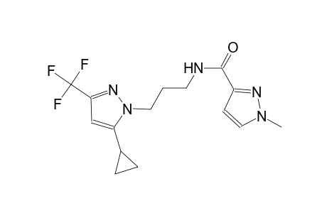 N-{3-[5-cyclopropyl-3-(trifluoromethyl)-1H-pyrazol-1-yl]propyl}-1-methyl-1H-pyrazole-3-carboxamide