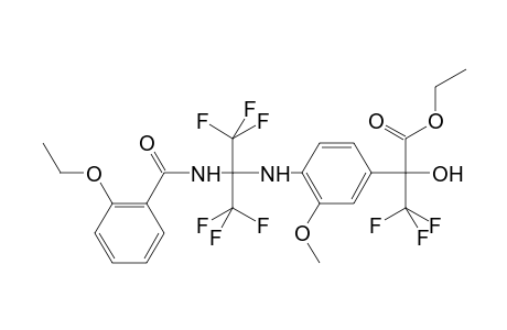 Benzeneacetic acid, 4-[[1-[(2-ethoxybenzoyl)amino]-2,2,2-trifluoro-1-(trifluoromethyl)ethyl]amino]-.alpha.-hydroxy-3-methoxy-.alpha.-(trifluoromethyl)-, ethyl ester