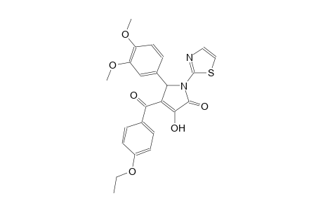5-(3,4-dimethoxyphenyl)-4-(4-ethoxybenzoyl)-3-hydroxy-1-(1,3-thiazol-2-yl)-1,5-dihydro-2H-pyrrol-2-one