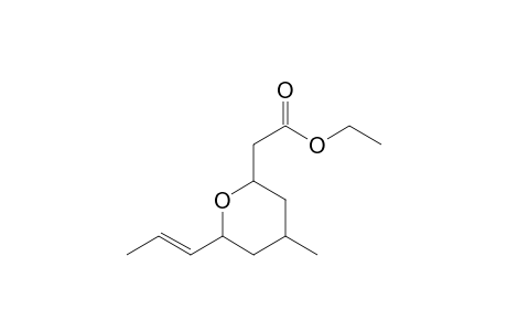 Ethyl 4-methyl-6-propenyltetrahydropyranyl-2-acetate