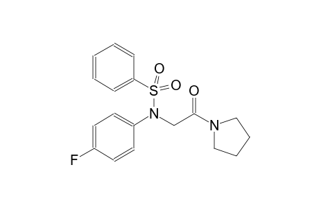 N-(4-fluorophenyl)-N-[2-oxo-2-(1-pyrrolidinyl)ethyl]benzenesulfonamide