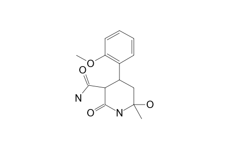 6-HYDROXY-4-(2-METHOXY-PHENYL)-6-METHYL-2-OXOHEXAHYDROPYRIDINE-3-CARBOXAMIDE