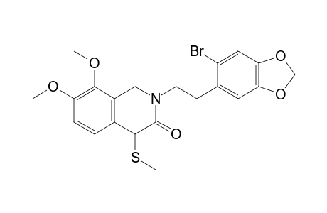 2-(2-Bromo-4,5-methylenedioxyphenethyl)-7,8-dimethoxy-4-(methylthio)-1,2,3,4-tetrahydroisoquinolin-3-one