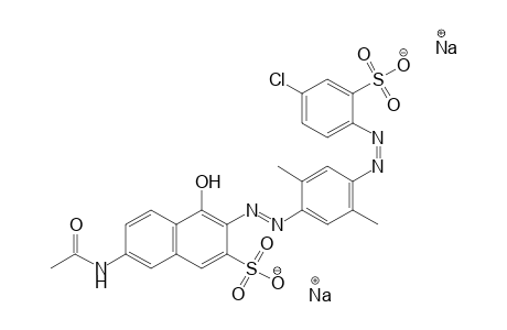 2-Naphthalenesulfonic acid, 7-(acetylamino)-3-[[4-[(4-chloro-2-sulfophenyl)azo]-2,5-dimethylphenyl]azo]-4-hydroxy-, disodium salt