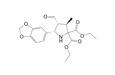 (3R,4R,5S)-4-formyl-3-methyl-5-(3,4-methylenedioxyphenyl-5-yl)pyrrolidine-2,2-diethyl-dicarboxylate