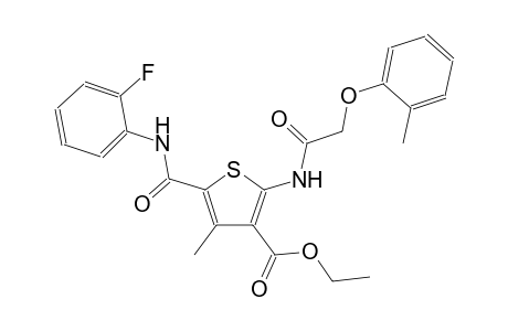 3-thiophenecarboxylic acid, 5-[[(2-fluorophenyl)amino]carbonyl]-4-methyl-2-[[(2-methylphenoxy)acetyl]amino]-, ethyl ester