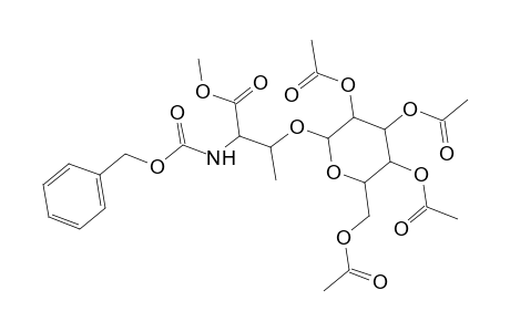 L-Threonine, N-[(phenylmethoxy)carbonyl]-O-(tetra-O-acetyl-.beta.-D-glucopyranosyl)-, methyl ester
