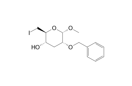 Methyl 2-O-benzyl-3,6-dideoxy-6-iodo-.alpha.,D-glucopyranoside