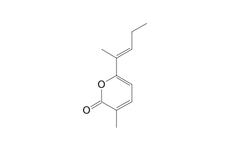NOCAPYRONE_F;(E)-3-METHYL-6-(PENT-2-EN-2-YL)-2-H-PYRAN-2-ONE