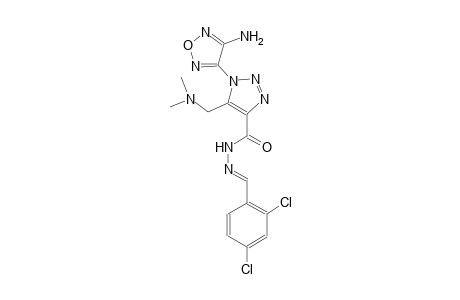 1-(4-amino-1,2,5-oxadiazol-3-yl)-N'-[(E)-(2,4-dichlorophenyl)methylidene]-5-[(dimethylamino)methyl]-1H-1,2,3-triazole-4-carbohydrazide