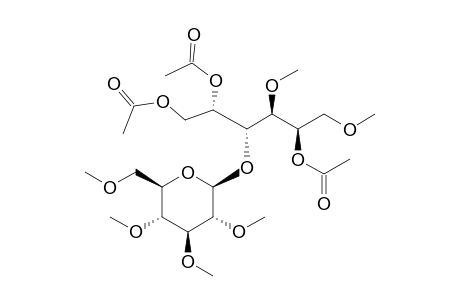 D-Galactitol, 4,6-di-O-methyl-3-O-(2,3,4,6-tetra-O-methyl-.beta.-D-glucopyranosyl)- , triacetate