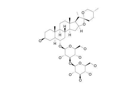 #3;CHLOROGENIN-6-O-BETA-D-GLUCOPYRANOSYL-(1->3)-BETA-D-GLUCOPYRANOSIDE;(25R)-5-ALPHA-SPIROSTAN-3-BETA,6-ALPHA-DIOL-6-O-BETA-D-GLUCOPYRANOSYL-(1->3)-BETA-D-GLUC