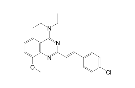 Quinazoline, 2-[2-(4-chloroophenyl)ethenyl]-4-diethylamino-8-methoxy-