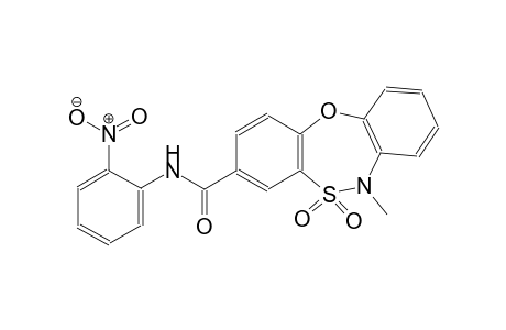 6H-dibenzo[b,f][1,4,5]oxathiazepine-3-carboxamide, 6-methyl-N-(2-nitrophenyl)-, 5,5-dioxide