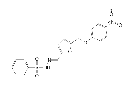N'-((E)-{5-[(4-nitrophenoxy)methyl]-2-furyl}methylidene)benzenesulfonohydrazide