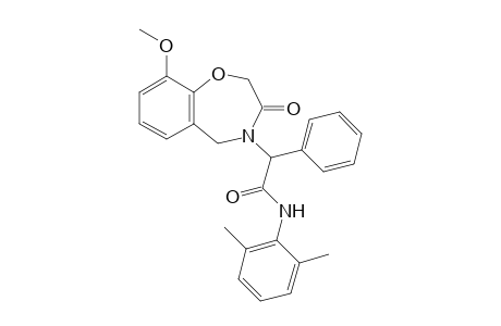 N-(2,6-Dimethylphenyl)-2-(9-methoxy-3-oxo-2,3-dihydrobenzo[f][1,4]oxazepin-4(5H)-yl)-2-phenylacetamide