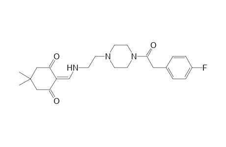 2-[[2-[4-[2-(4-fluorophenyl)-1-oxoethyl]-1-piperazinyl]ethylamino]methylidene]-5,5-dimethylcyclohexane-1,3-dione