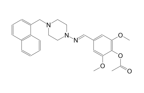 phenol, 2,6-dimethoxy-4-[(E)-[[4-(1-naphthalenylmethyl)-1-piperazinyl]imino]methyl]-, acetate (ester)