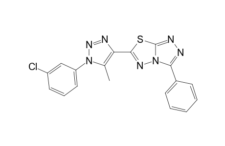 6-(1-m-Chlorophenyl-5-methyl-1,2,3-triazol-4-yl)-3-phenyl-s-triazolo[3,4-b]1,3,4-thiadiazole