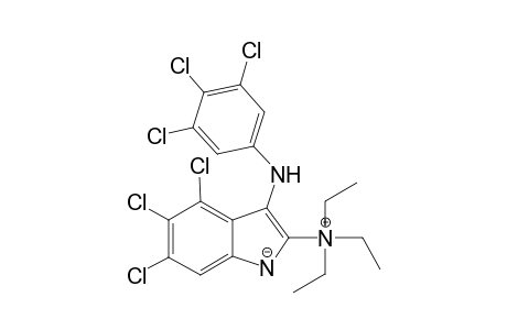 2'-Triethylammonium 3-[3",4",5"-trichlorophenylamino]-4,5,6-trichloroindolate