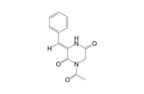 (Z)-1-acetyl-3-benzylidene-2,5-piperazinedione