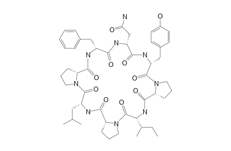 MICROTENIN_C;CYClO-(PRO-(1)-TYR-ASN-PHE-PRO-(2)-LEU-PRO-(3)-ILE)