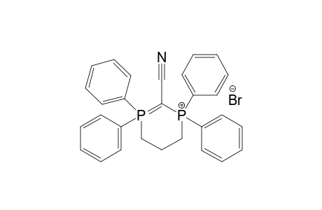 1,1,3,3-tetraphenyl-lambda(5)-phospha-3-phosphoniacyclohexene-2-carbonitrile bromide