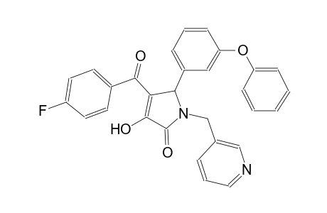 2H-pyrrol-2-one, 4-(4-fluorobenzoyl)-1,5-dihydro-3-hydroxy-5-(3-phenoxyphenyl)-1-(3-pyridinylmethyl)-