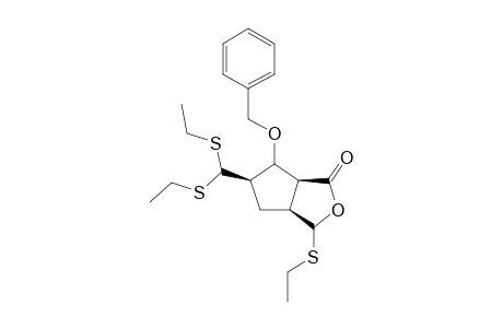 4-Ethylthio-8-benzyloxy-7-di(ethylthio)methyl-3-oxabicyclo[3.3.0]octa-2-one