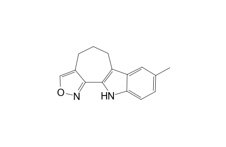 8-Methyl-4,5,6,11-tetrahydroisoxazolo[4',3':6,7]cyclohepta[b]indole