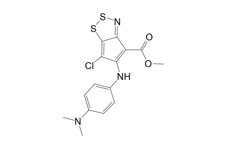 Methyl 5-{N-[4-(dimethylamino)phenyl]amino}-6-chlorocyclopenta[1,2,3]dithiazole-4-carboxylate