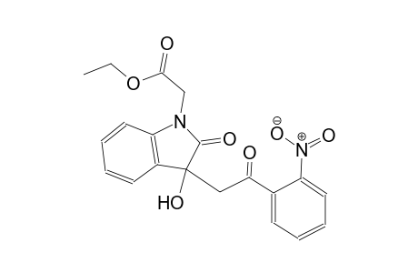 1H-indole-1-acetic acid, 2,3-dihydro-3-hydroxy-3-[2-(2-nitrophenyl)-2-oxoethyl]-2-oxo-, ethyl ester