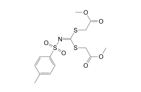 2-[[C-[(2-keto-2-methoxy-ethyl)thio]-N-tosyl-carbonimidoyl]thio]acetic acid methyl ester