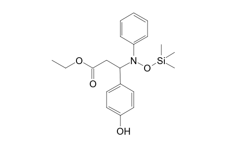 Ethyl 3-(N-phenyl-N-trimethylsilyloxyamino)-3-(4-hydroxyphenyl)propionate