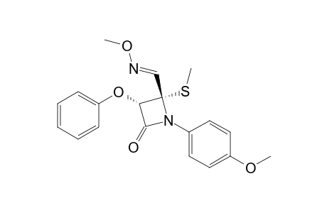 cis-1-(4-Methoxyphenyl)-3-phenoxy-4-methoxyiminomethyl-4-methylthio-azetidin-2-one