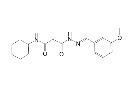 beta-alanine, N-cyclohexyl-3-oxo-, 2-[(E)-(3-methoxyphenyl)methylidene]hydrazide