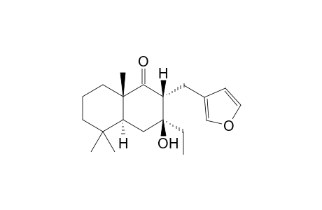 2-[(3'-Furyl)methyl]-3-ethyl-3-hydroxy-5,5,10a-trimethyl-perhydronaphthalen-1-one