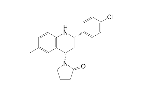 1-[(2S,4S)-2-(4-chlorophenyl)-6-methyl-1,2,3,4-tetrahydroquinolin-4-yl]-2-pyrrolidinone