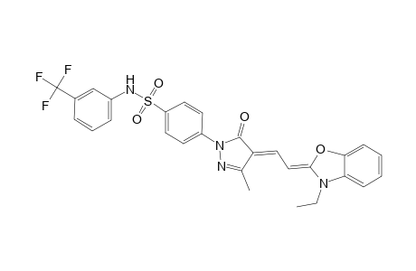 Benzenesulfonamide, 4-[4-[2-(3-ethyl-2(3H)-benzoxazolylidene)ethylidene]-4,5-dihydro-3-methyl-5-oxo-1H-pyrazol-1-yl]-N-[3-(trifluoromethyl)phenyl]-