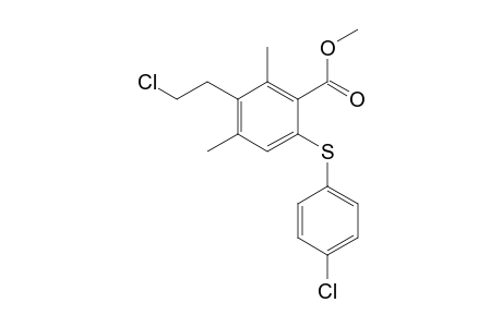Methyl 4,6-dimethyl-5-(2-chloroethyl)-2-(4-chlorophenylsulfanyl)benzoate
