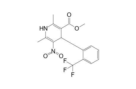 2,6-dimethyl-5-nitro-4-[2-(trifluoromethyl)phenyl]-1,4-dihydropyridine-3-carboxylic acid methyl ester