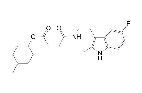 4-Methylcyclohexyl 4-{[2-(5-fluoro-2-methyl-1H-indol-3-yl)ethyl]amino}-4-oxobutanoate