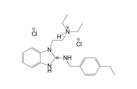 3-(2-(diethylammonio)ethyl)-2-((4-ethylbenzyl)amino)-1H-benzo[d]imidazol-3-ium chloride