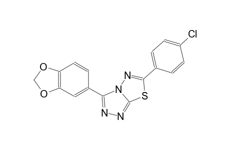 [1,2,4]triazolo[3,4-b][1,3,4]thiadiazole, 3-(1,3-benzodioxol-5-yl)-6-(4-chlorophenyl)-