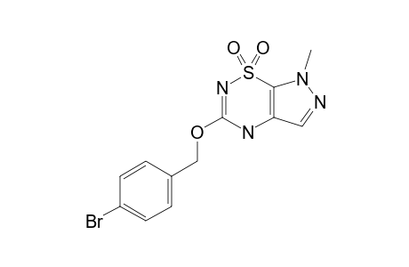3-(PARA-BROMOBENZYLOXY)-7-METHYL-1,1-DIOXO-4H-PYRAZOLO-[4,5-E]-[1,2,4]-THIADIAZINE