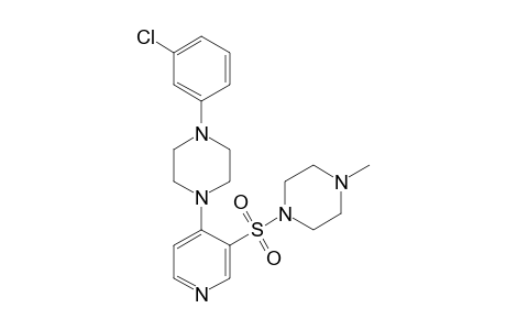 4-[4-(m-chlorophenyl)-1-piperazinyl]-3-[(4-methyl-1-piperazinyl)sulfonyl]pyridine