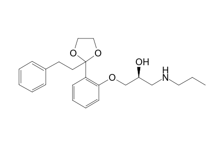(2S)-1-[2-(2-phenethyl-1,3-dioxolan-2-yl)phenoxy]-3-(propylamino)propan-2-ol