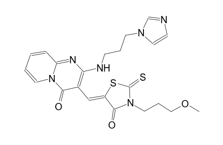 4H-pyrido[1,2-a]pyrimidin-4-one, 2-[[3-(1H-imidazol-1-yl)propyl]amino]-3-[(Z)-[3-(3-methoxypropyl)-4-oxo-2-thioxo-5-thiazolidinylidene]methyl]-