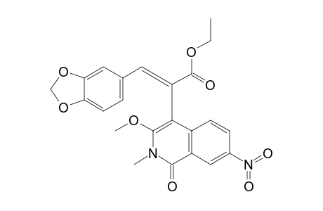 4-Isoquinolineacetic acid, .alpha.-(1,3-benzodioxol-5-ylmethylene)-1,2-dihydro-3-methoxy-2-methy l-7-nitro-1-oxo-, ethyl ester, (E)-
