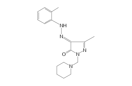 3-METHYL-1-(PIPERIDINOMETHYL)PYRAZOLE-4,5-DIONE, 4-(o-TOLYLHYDRAZONE)